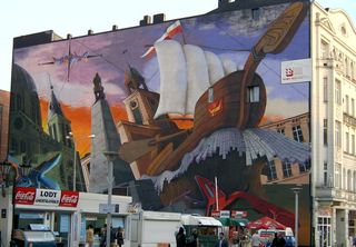 Mural przy Piotrkowskiej